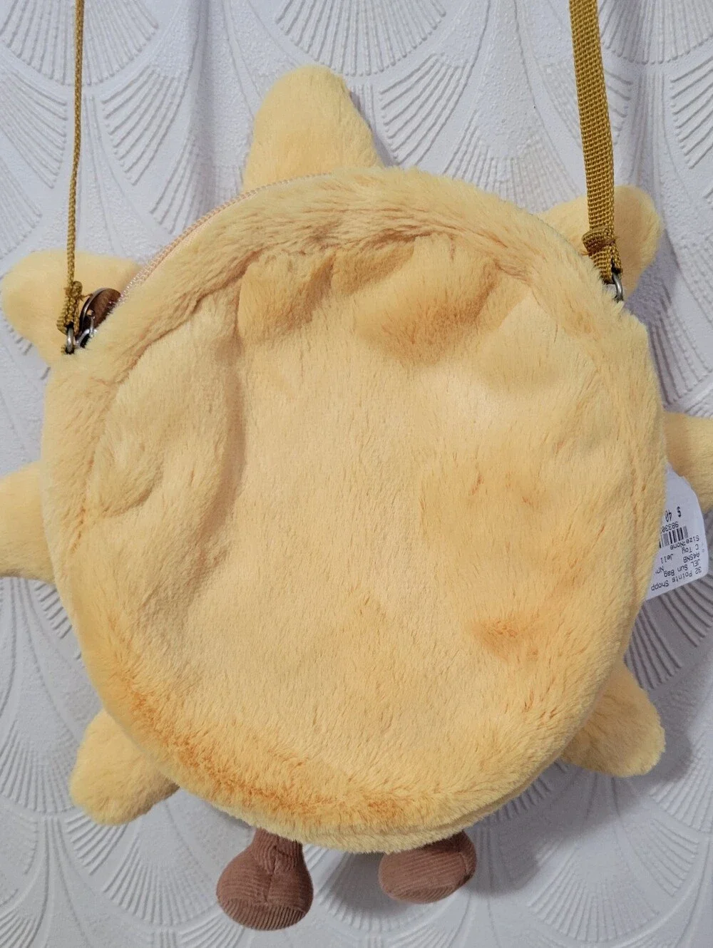 Jellycat Amuseables Sun Plush Crossbody Bag Yellow Brown New with Tags Kids